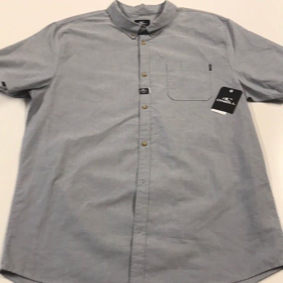 O’NEILL Mens Gray Button Up Pocket Shirt - Picture 2 of 6